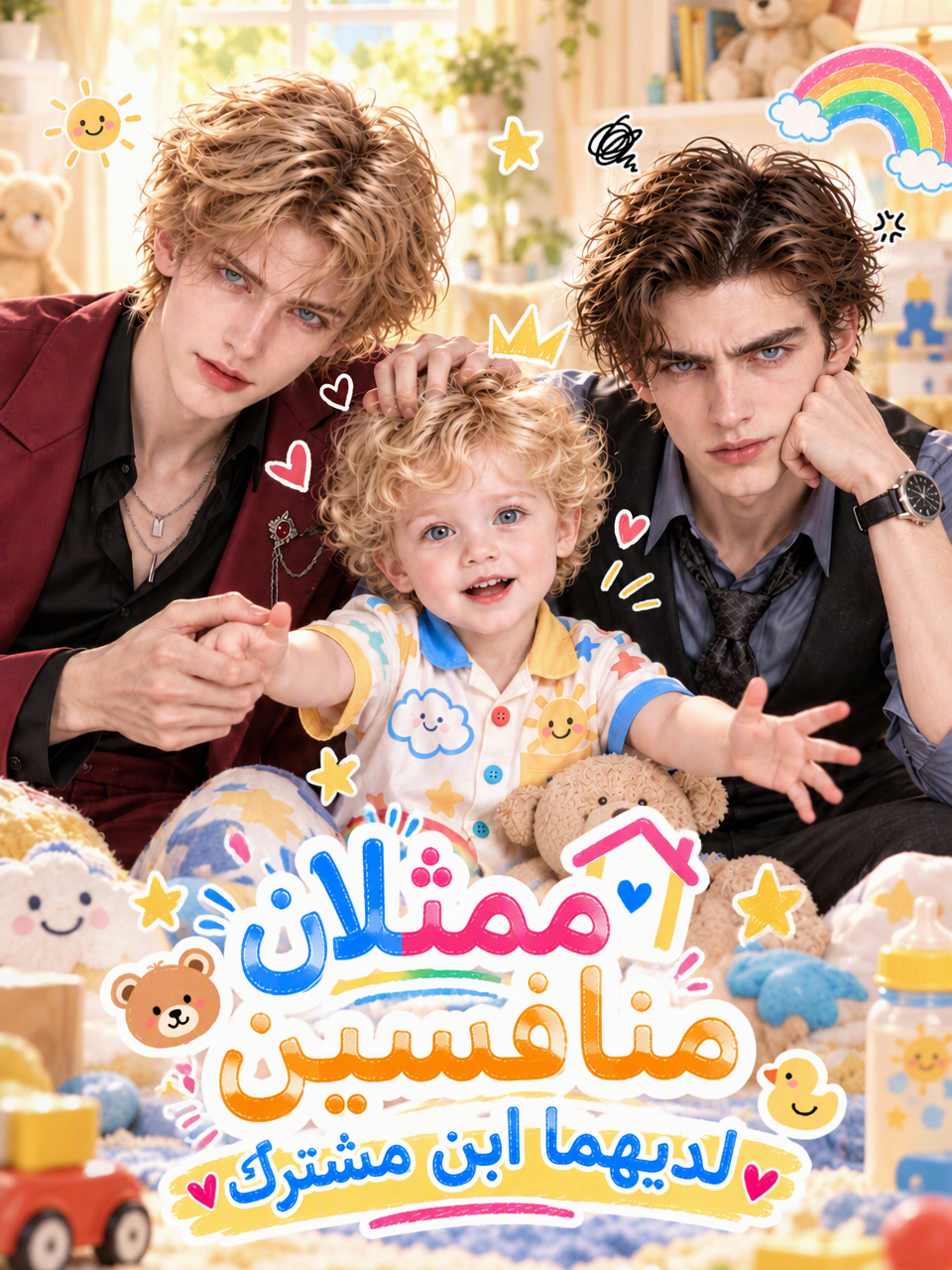 ممثلان منافسين لديهما ابن مشترك
