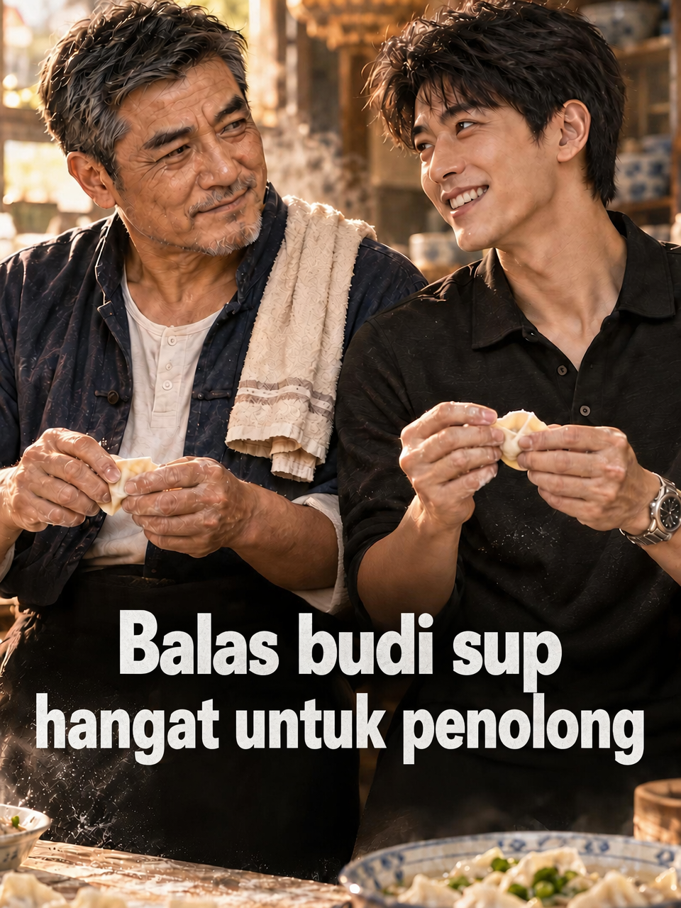 Balas budi sup hangat untuk penolong
