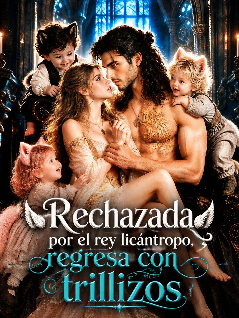 Rechazada por el rey licántropo, regresa con trillizos