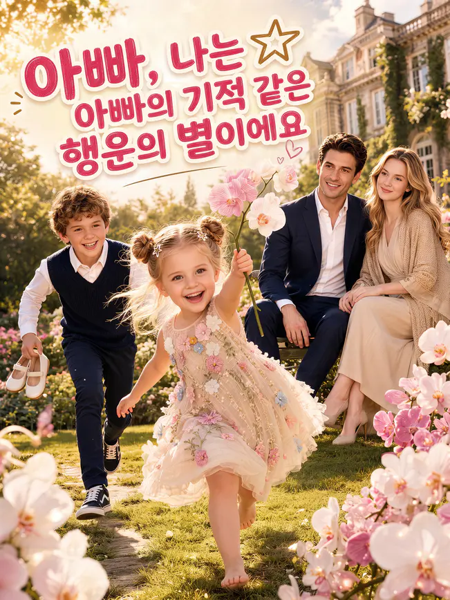 아빠, 나는 아빠의 기적 같은 행운의 별이에요