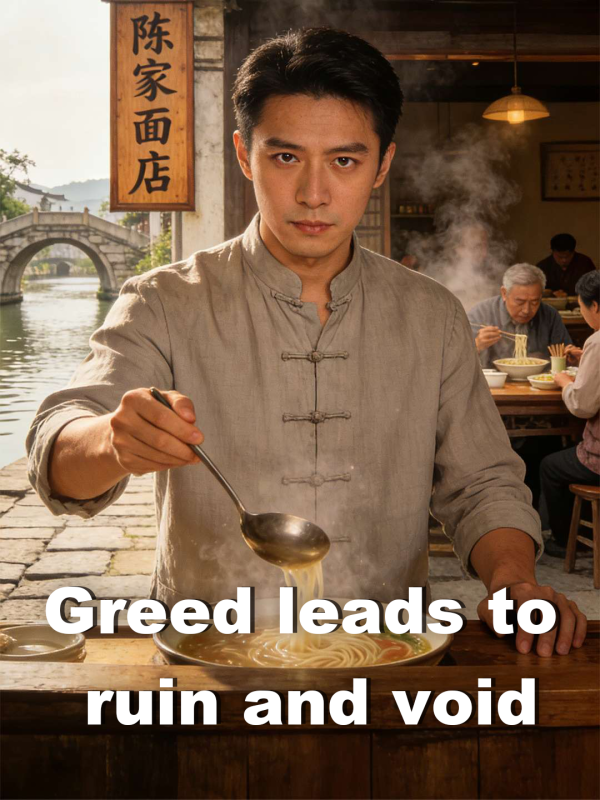 Greed leads to ruin and void