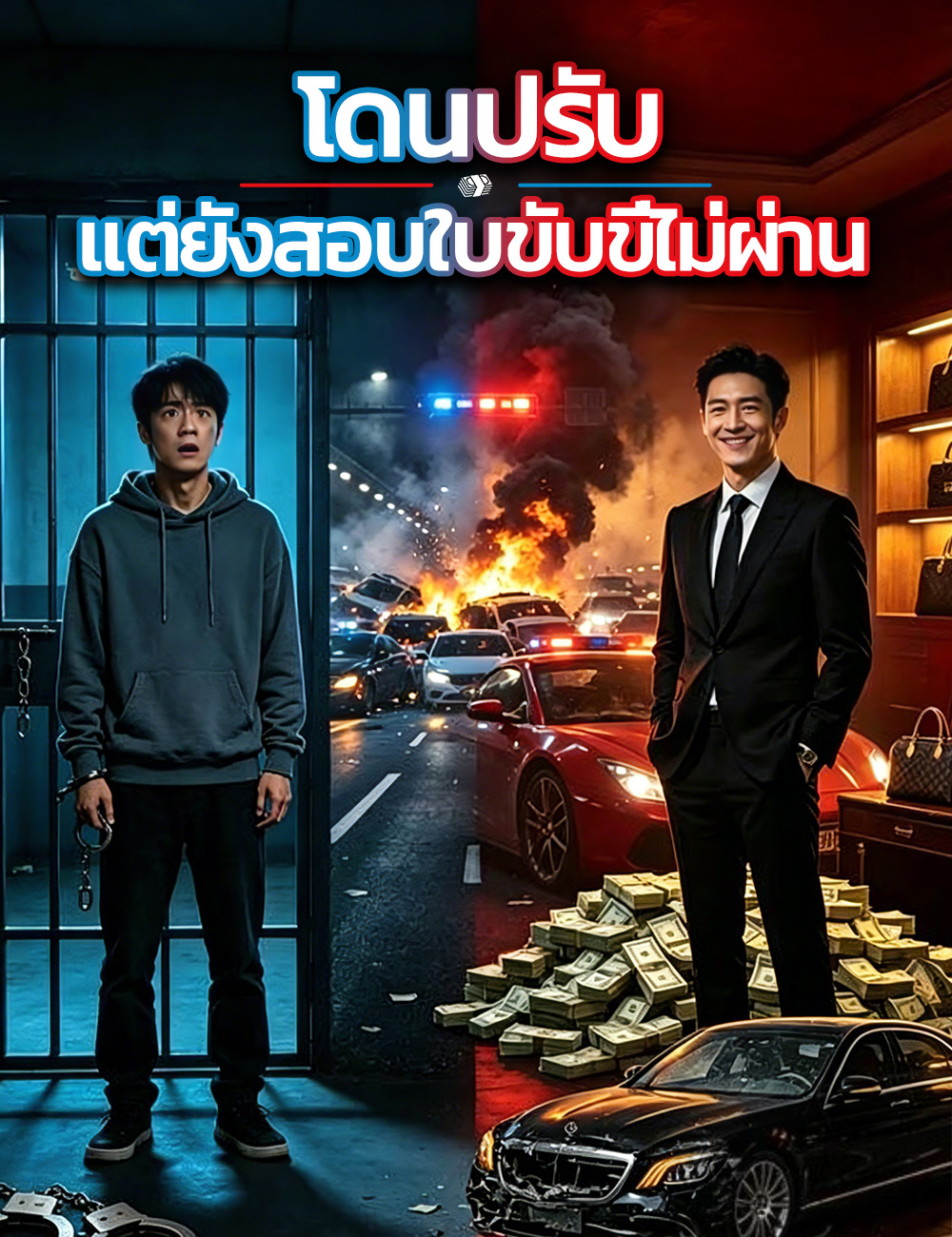 โดนปรับ  แต่ยังสอบใบขับขี่ไม่ผ่าน