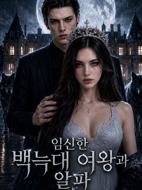 임신한 백늑대 여왕과 알파