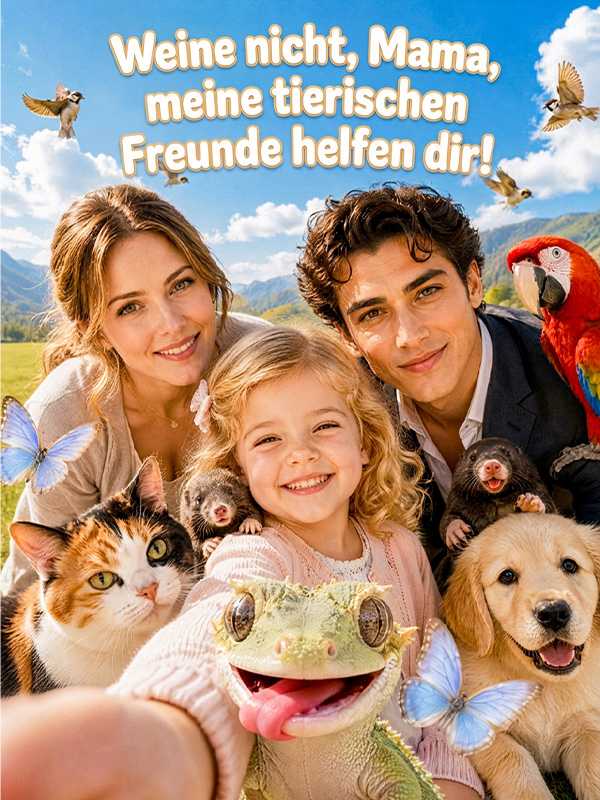 Weine nicht, Mama, meine tierischen Freunde helfen dir!
