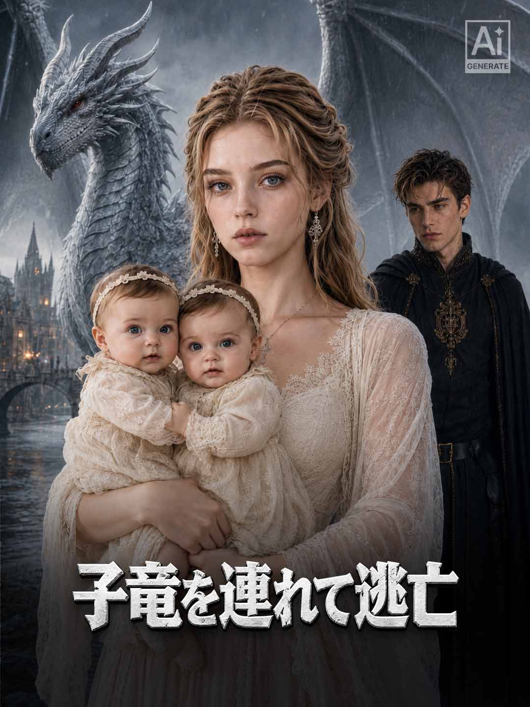 子竜を連れて逃亡
