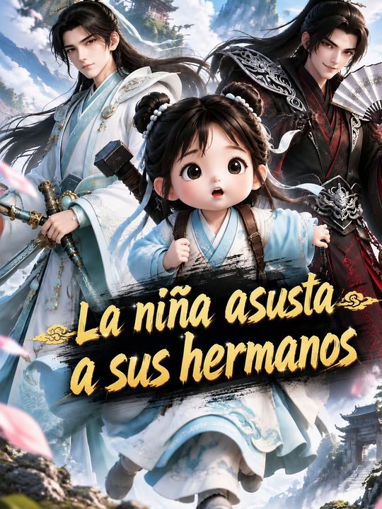 La niña asusta a sus hermanos