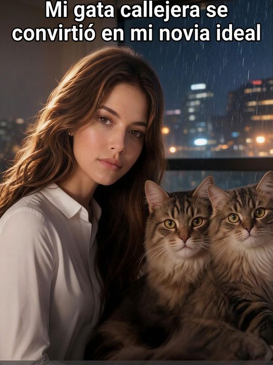 Mi gata callejera se convirtió en mi novia ideal