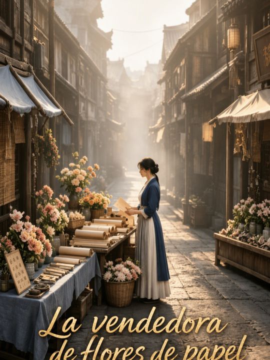 La vendedora de flores de papel