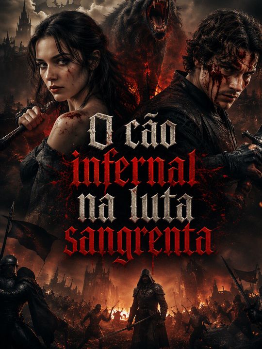 O cão infernal na luta sangrenta