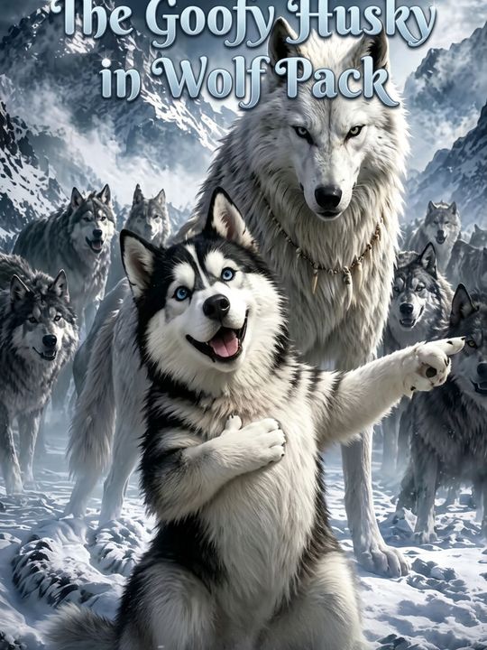 El husky jefe de la manada loba