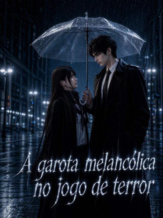 A garota melancólica no jogo de terror