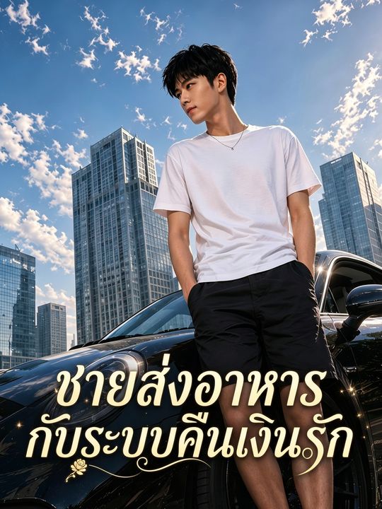 ชายส่งอาหารกับระบบคืนเงินรัก