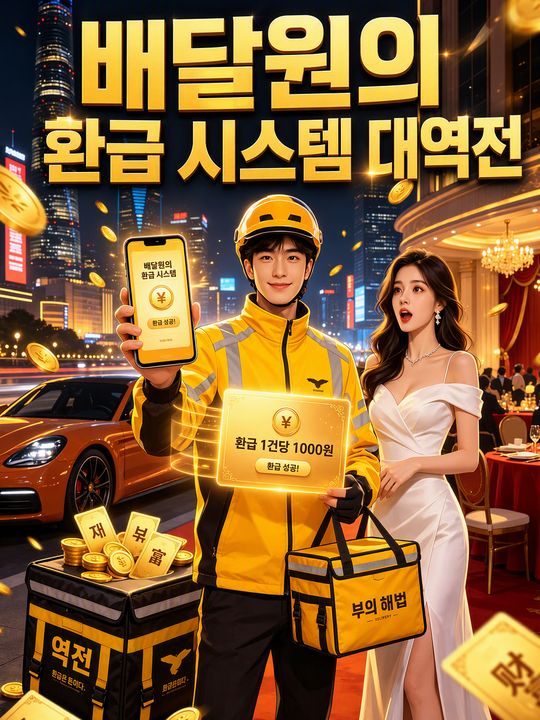 배달원의 환급 시스템 대역전