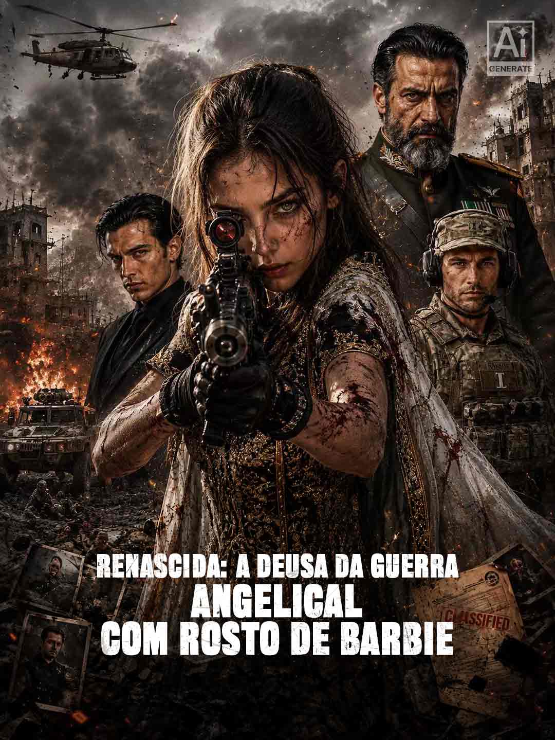 Renascida: A Deusa da Guerra Angelical com Rosto de Barbie