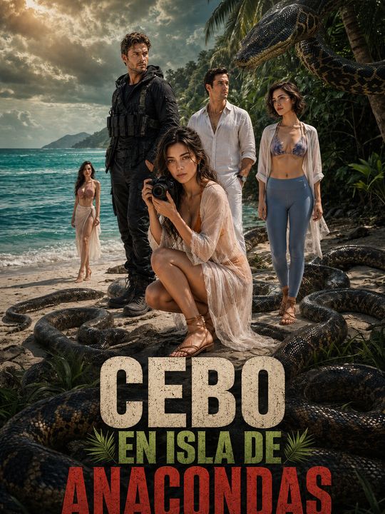 Cebo en isla de anacondas