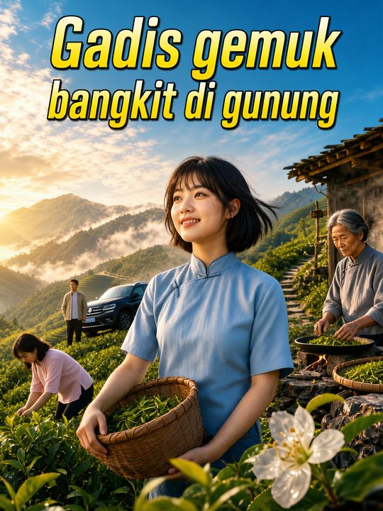 Gadis gemuk bangkit di gunung