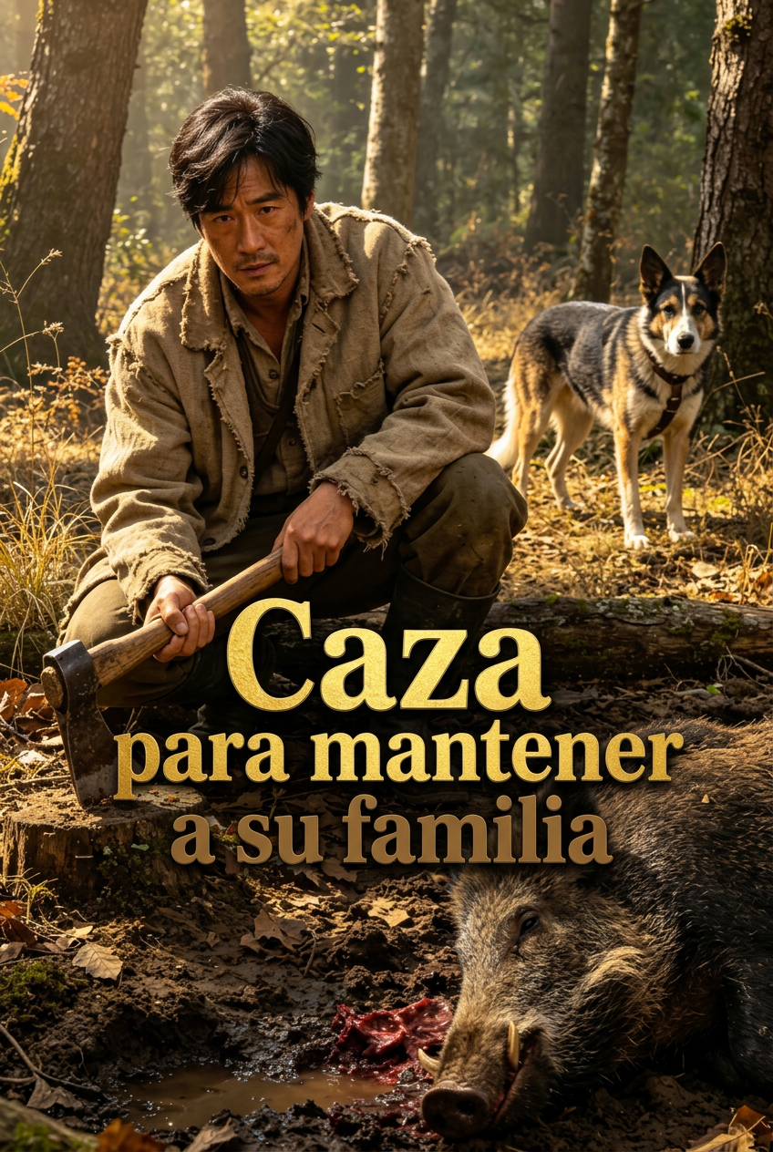 Caza para mantener a su familia