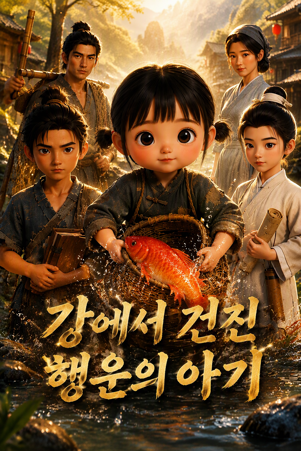 강에서 건진 행운의 아기