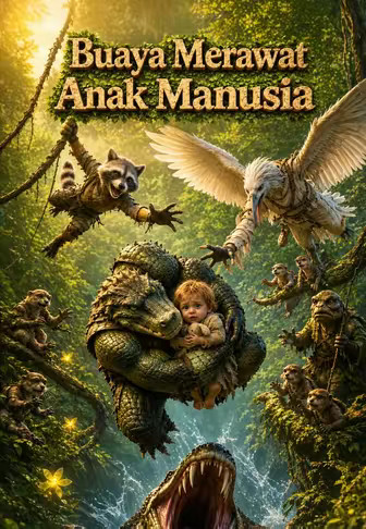 Buaya Merawat Anak Manusia