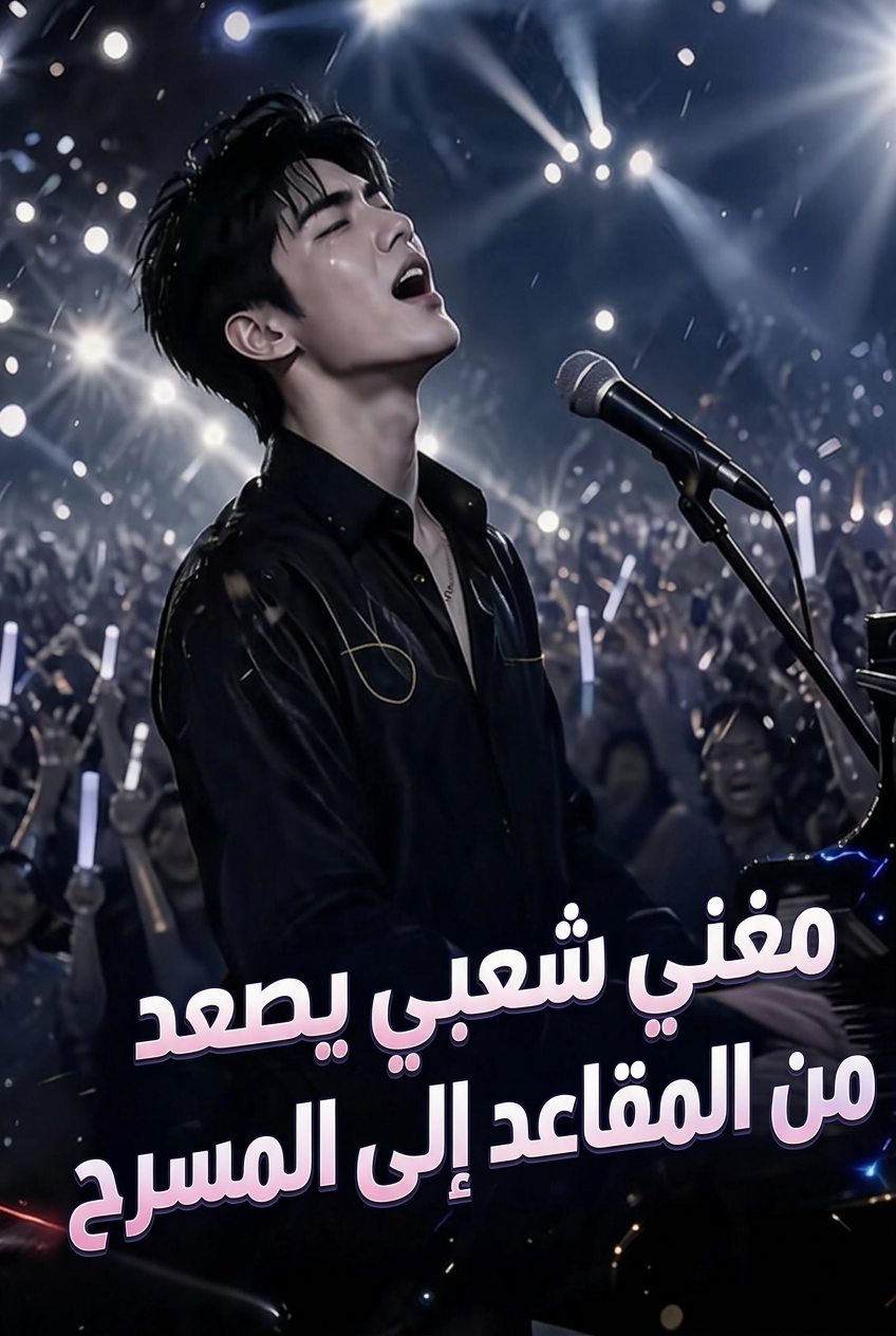 مغني شعبي يصعد من المقاعد إلى المسرح