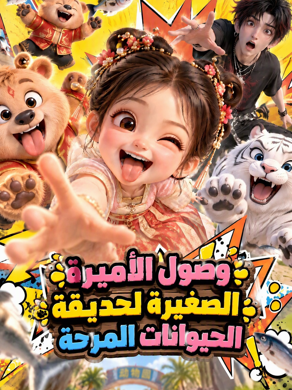 وصول الأميرة الصغيرة لحديقة الحيوانات المرحة