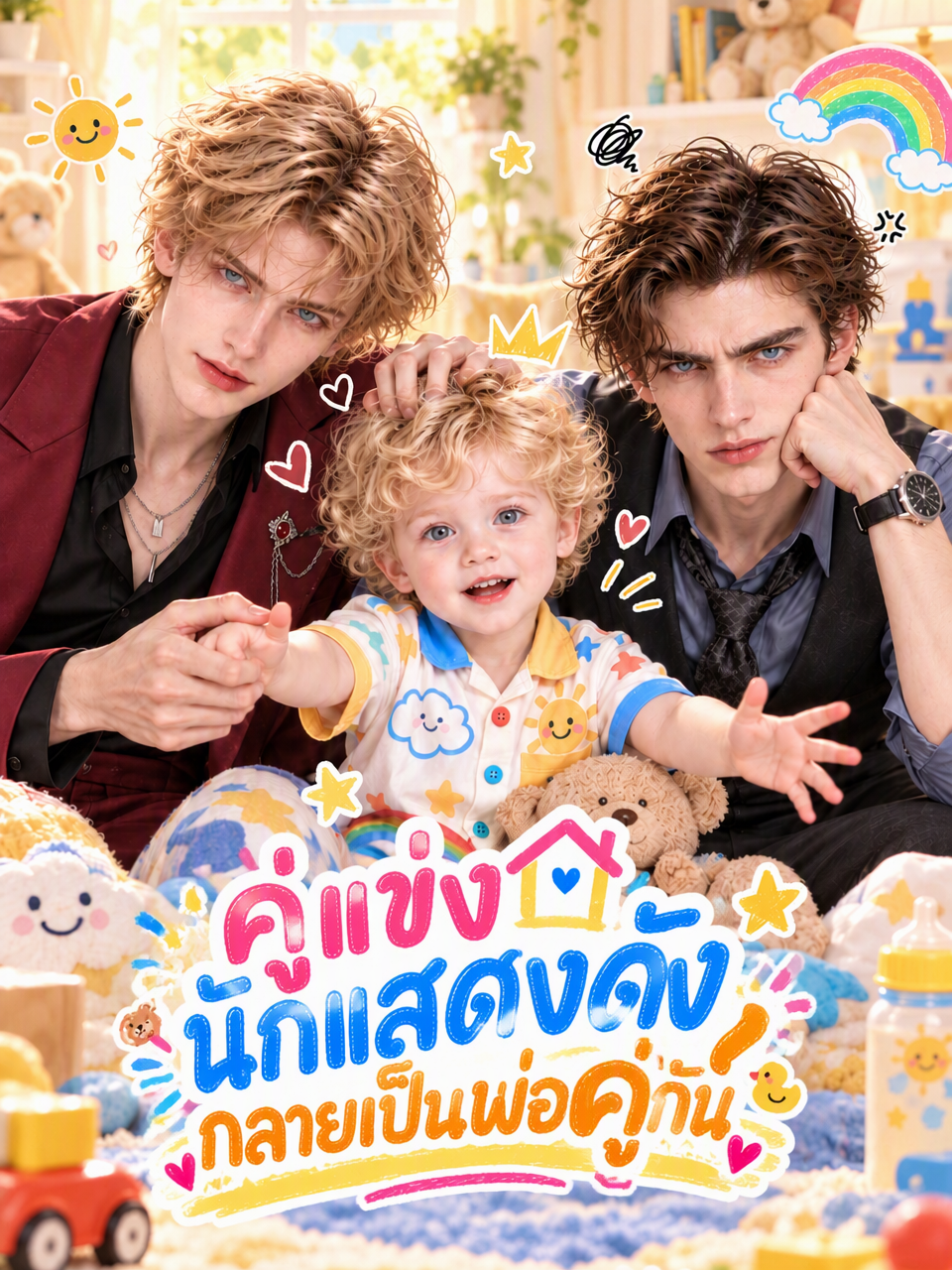 คู่แข่งนักแสดงดังกลายเป็นพ่อคู่กัน